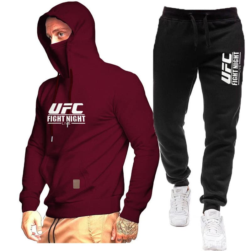 Cross-border Sportswear Men's Hoodie Long Sleeve Pullover Call of Duty UFC Men's Mask Set