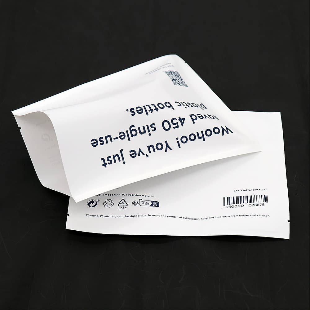 EU PPWR Compliant 100% Recyclable Recycled PE Bag Eco-Friendly GRS Certified Packaging