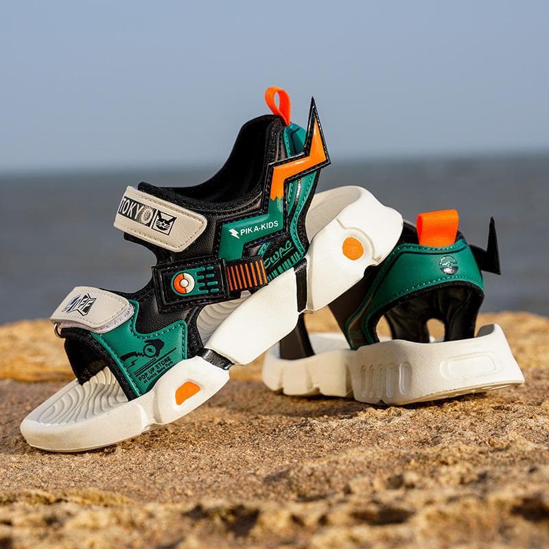 2026 Boys' Summer Sandals New Style Children's Sports Beach Shoes, Soft Sole Non-Slip Boys' Summer Sandals for Middle and Older Kids