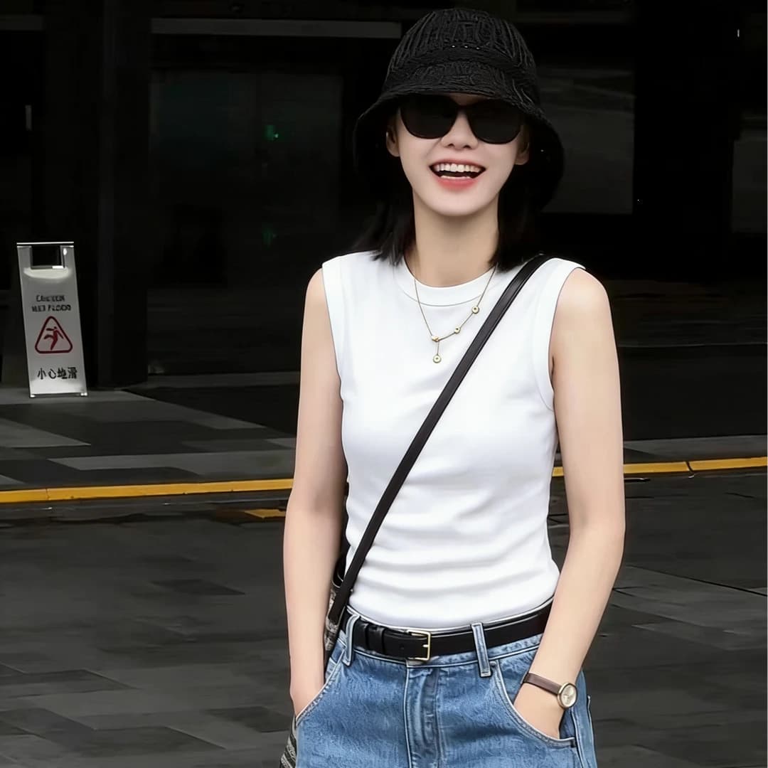 mm526 Summer 2026 New Style Camisole Vest Women Slim Fit Base Layer Sleeveless Off-Shoulder Inner Wear Design