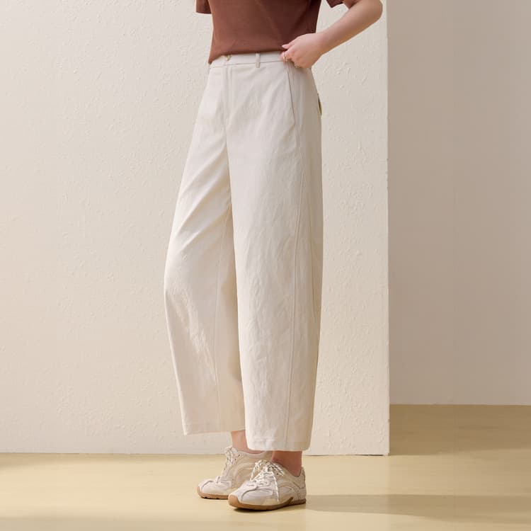 Casual Commuter Cropped Pants - Xianlixiu Plus Size Women's Simple Versatile Pants for Chubby Girls 2026 Summer New Arrival