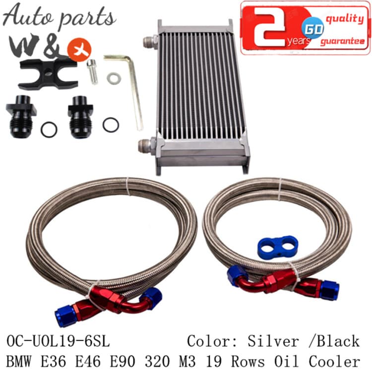 Car Oil Cooler British 19-Layer Oil Radiator for BMW E36 E46 E90 330i M3