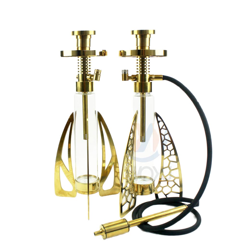 Hot Selling High-End Arabic 304 Stainless Steel Hookah Chicha Narguile Gold Hookah Set