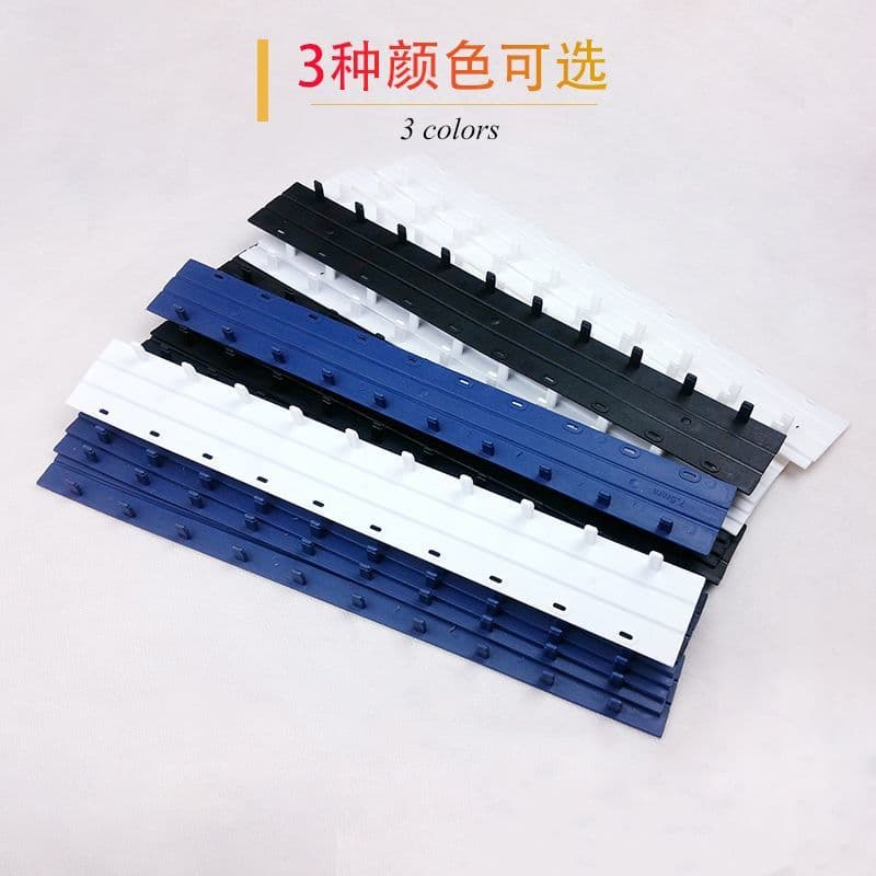 Binding clip strip A4 punched black plastic clip strip blue-white pressure strip loose-leaf edge binding strip bulk binding tender documents
