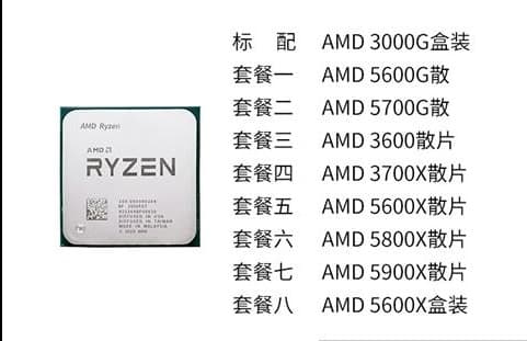 Used AMD Ryzen R3 3100 R5 3500X 3600 5600X R7 3700X 5800X