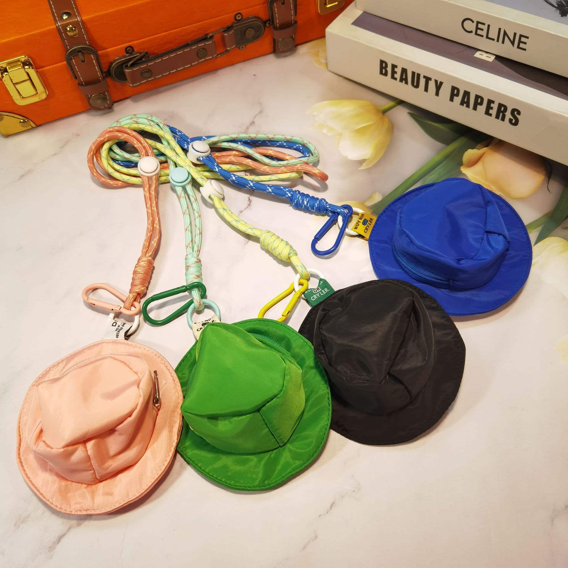 New fisherman hat mobile phone lanyard anti-lost hanging neck suitable for children phone watch lanyard coin purse pendant