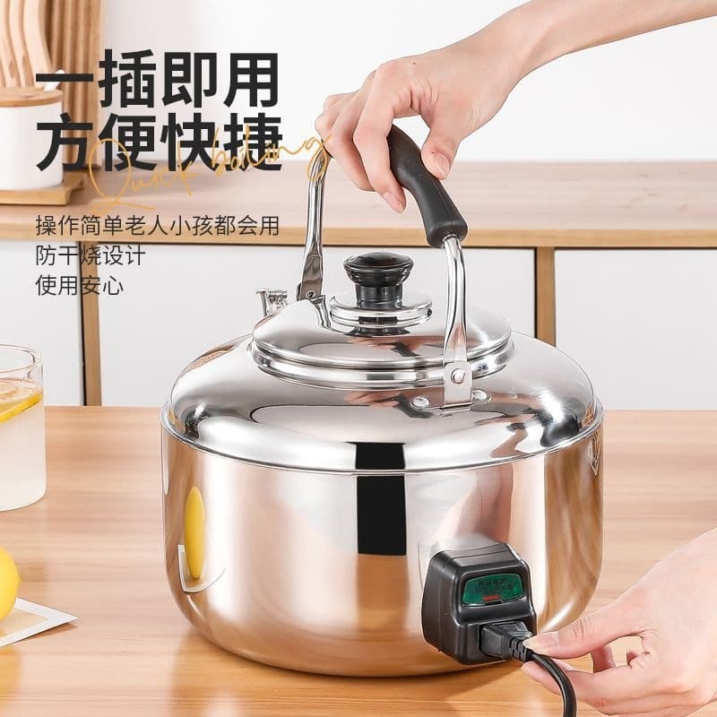 Extra Thick Stainless Steel Electric Kettle for Home Use, Large Capacity Electric Water Boiler, Tea Kettle, Induction Cooktop Compatible Hot Water Kettle