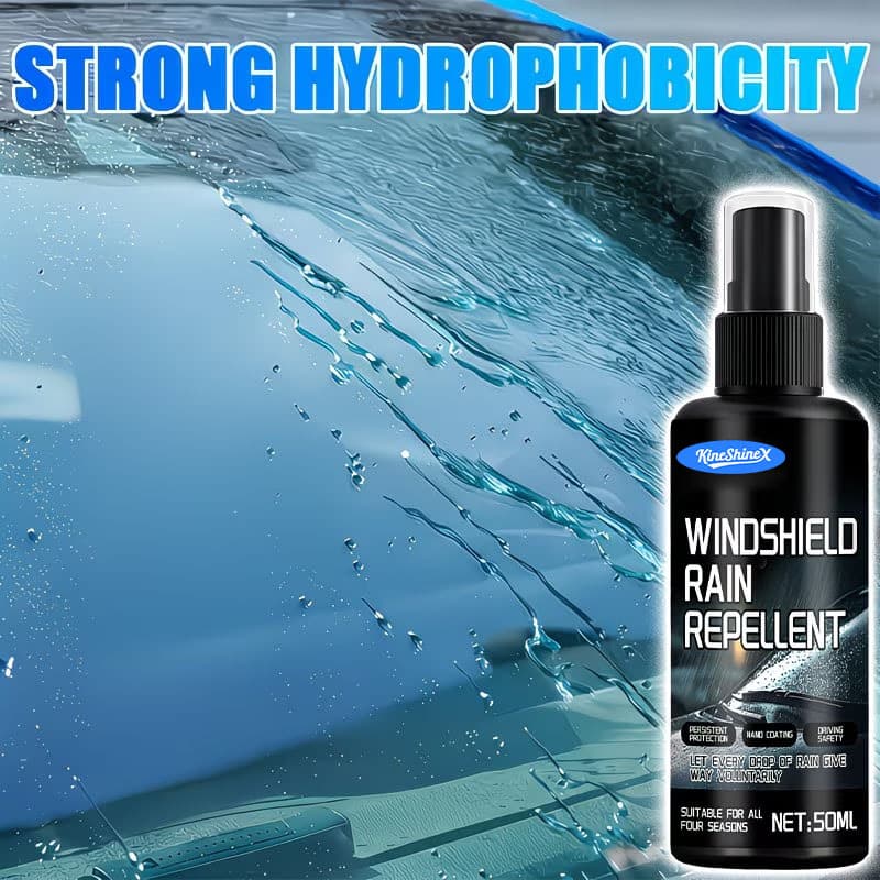 KineShineX Car Glass Water Repellent Hydrophobic Anti-Rain Anti-Fog Coating Full Protection for Windshield