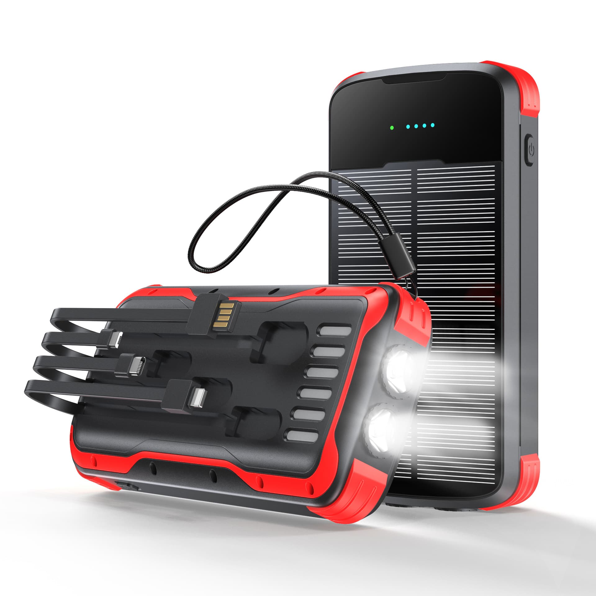 Cross-border dropshipping solar power bank 40000mAh rugged portable charger solar powerbank
