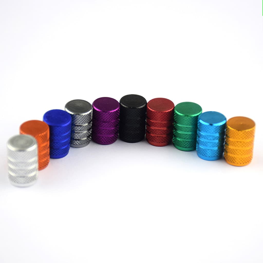 Aluminum Alloy Colored American-Style Valve Caps Car Tire Valve Stem Caps Dust Caps for Sedans In Stock