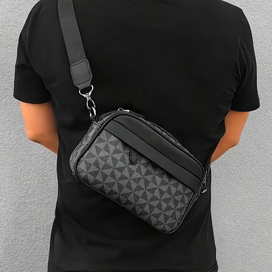 2026 New Arrival Europe and America Cross-border Handheld Business Leather Shoulder Bag Crossbody Bag Sports Casual Bag Factory Direct