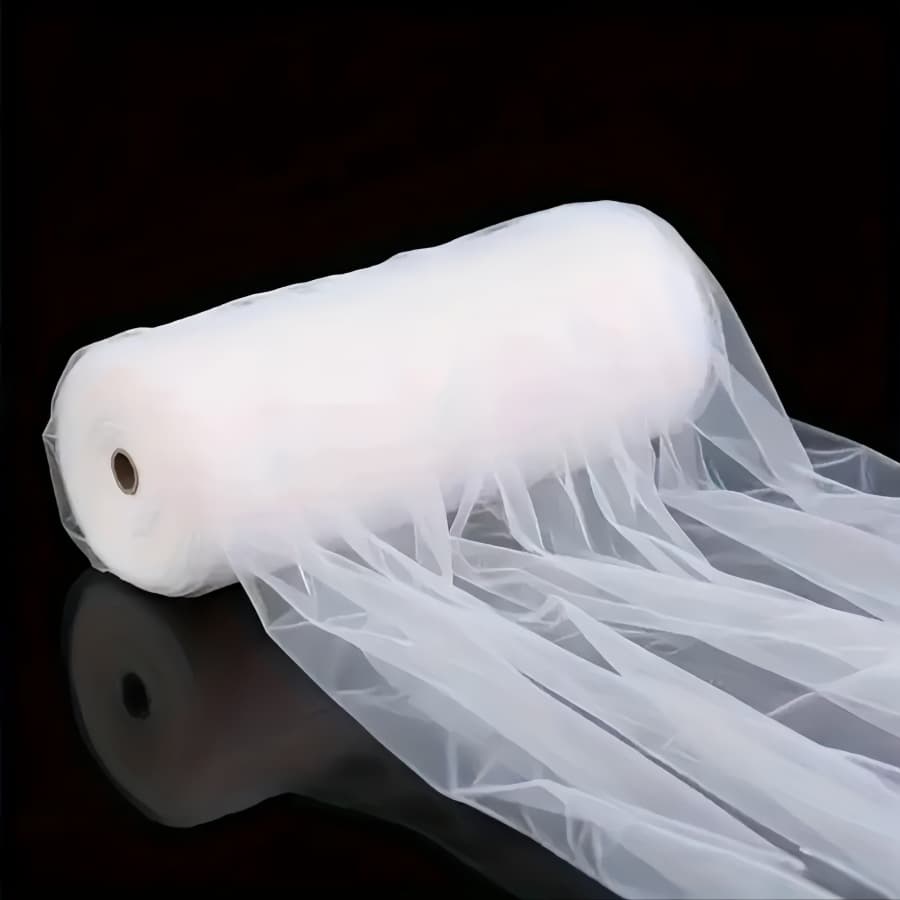 A 50-meter-long extra-long white tulle drape, suitable for weddings, parties, birthdays, and festive decorations. (Mixed tulle)