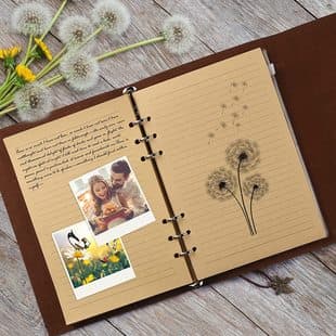 A6 Leaf Travel Journal A5 Vintage Leather Cover Notebook A7 Loose-Leaf Kraft Paper Tie Notebook