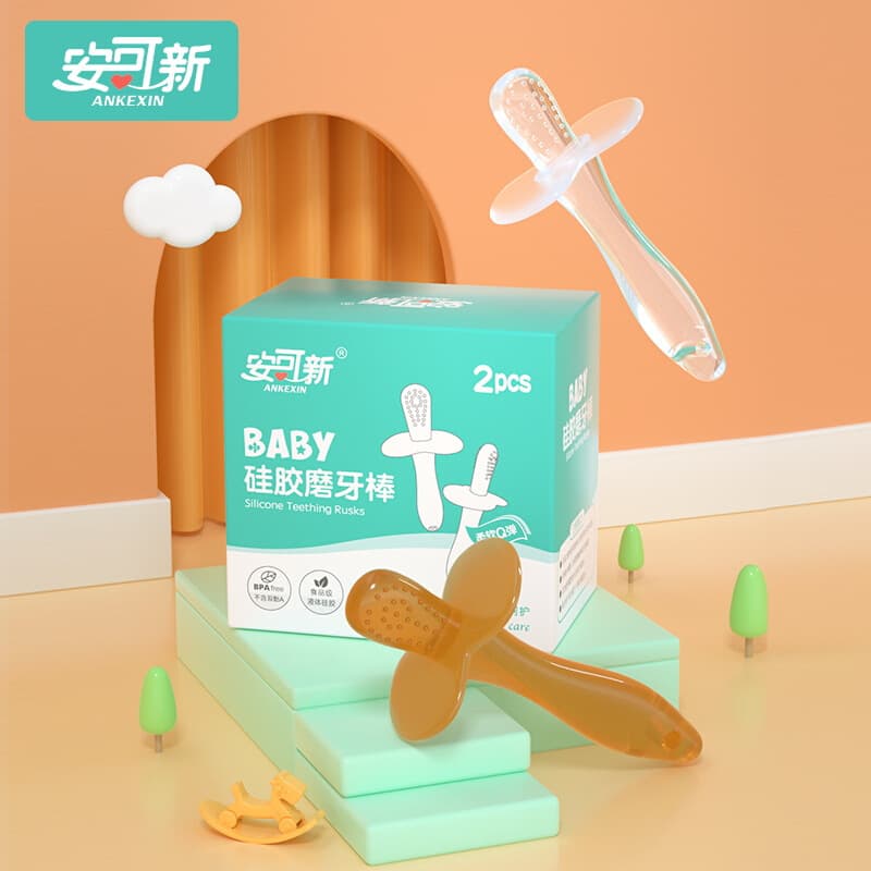 Ankexin Teething Toy for Babies, Teething Stick, Chewable Teething Toy, Boilable