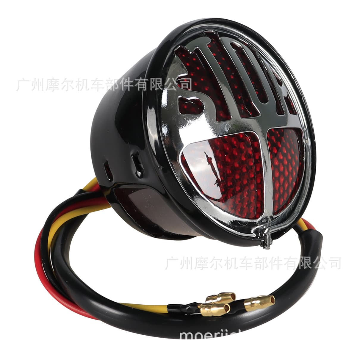 Motorcycle retro modified tail light stop metal round brake light assembly CGGN125 Harley coffee rear tail light