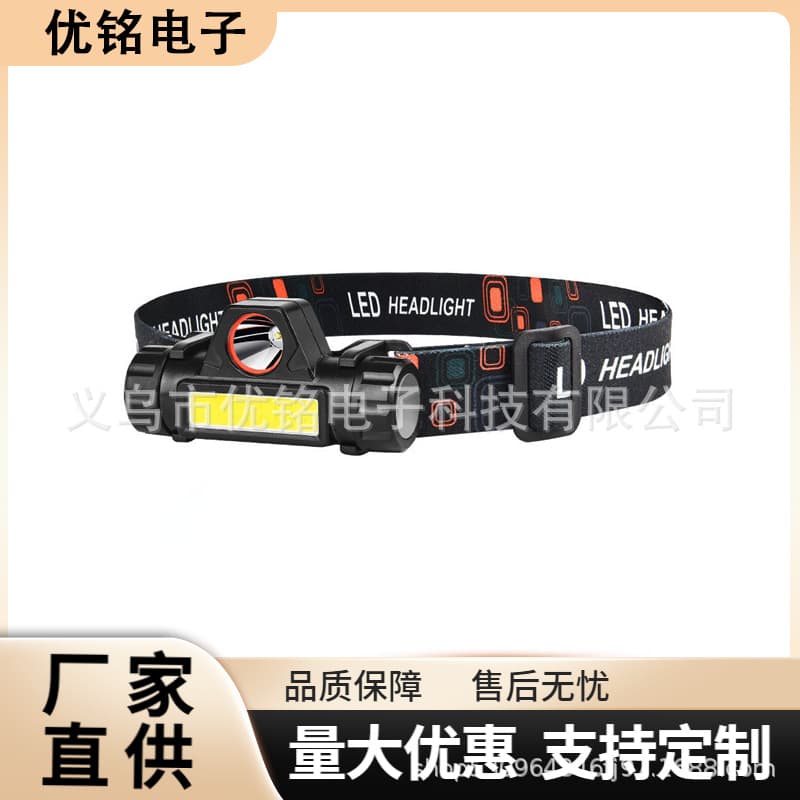 Headlamp, Rechargeable, Super Bright, Head-Mounted LED, Motion Sensor, Night Fishing, Outdoor and Home Lighting, Flashlight