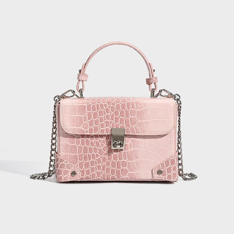 Bags for women 2026 crocodile pattern small square bag single shoulder crossbody bag niche handbag small bag high-end small square bag