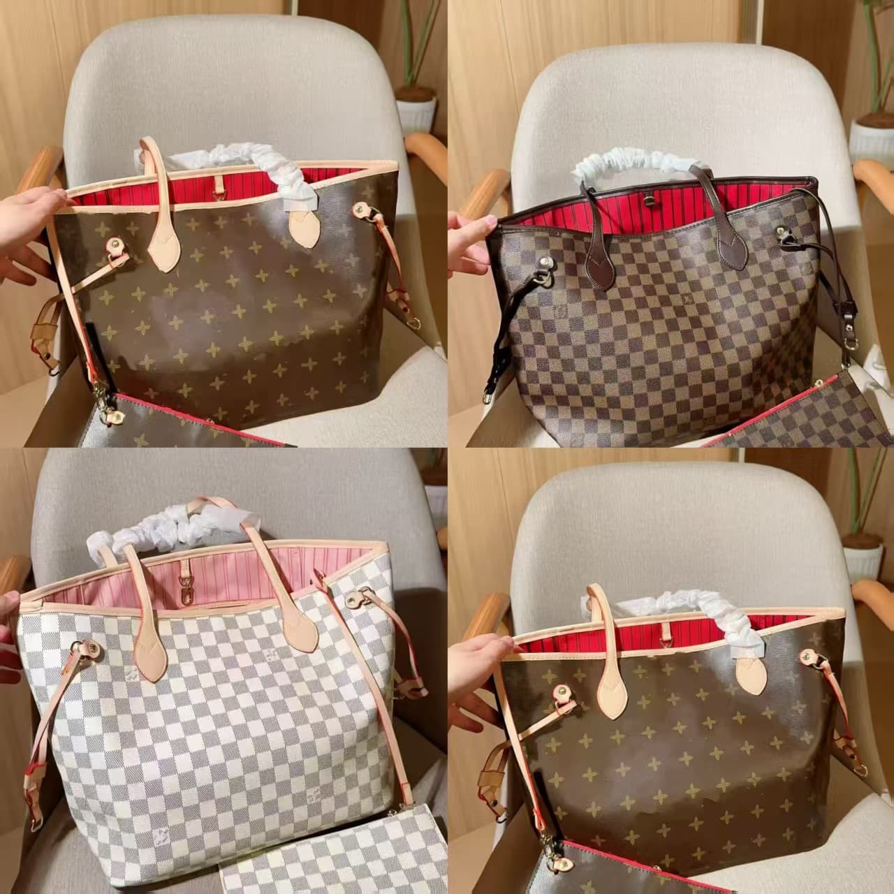 Genuine Leather Women's Shopping Bag Cross-Border Fashion Printed Handbag Shoulder Bag Large Capacity Premium Look