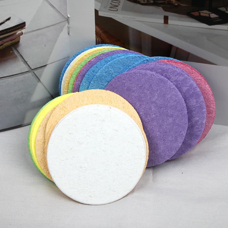 Compressed Face Washing Sponge Beauty Salon Wood Pulp Cotton Deep Cleaning Makeup Remover Powder Puff Facial Cleansing Sponge