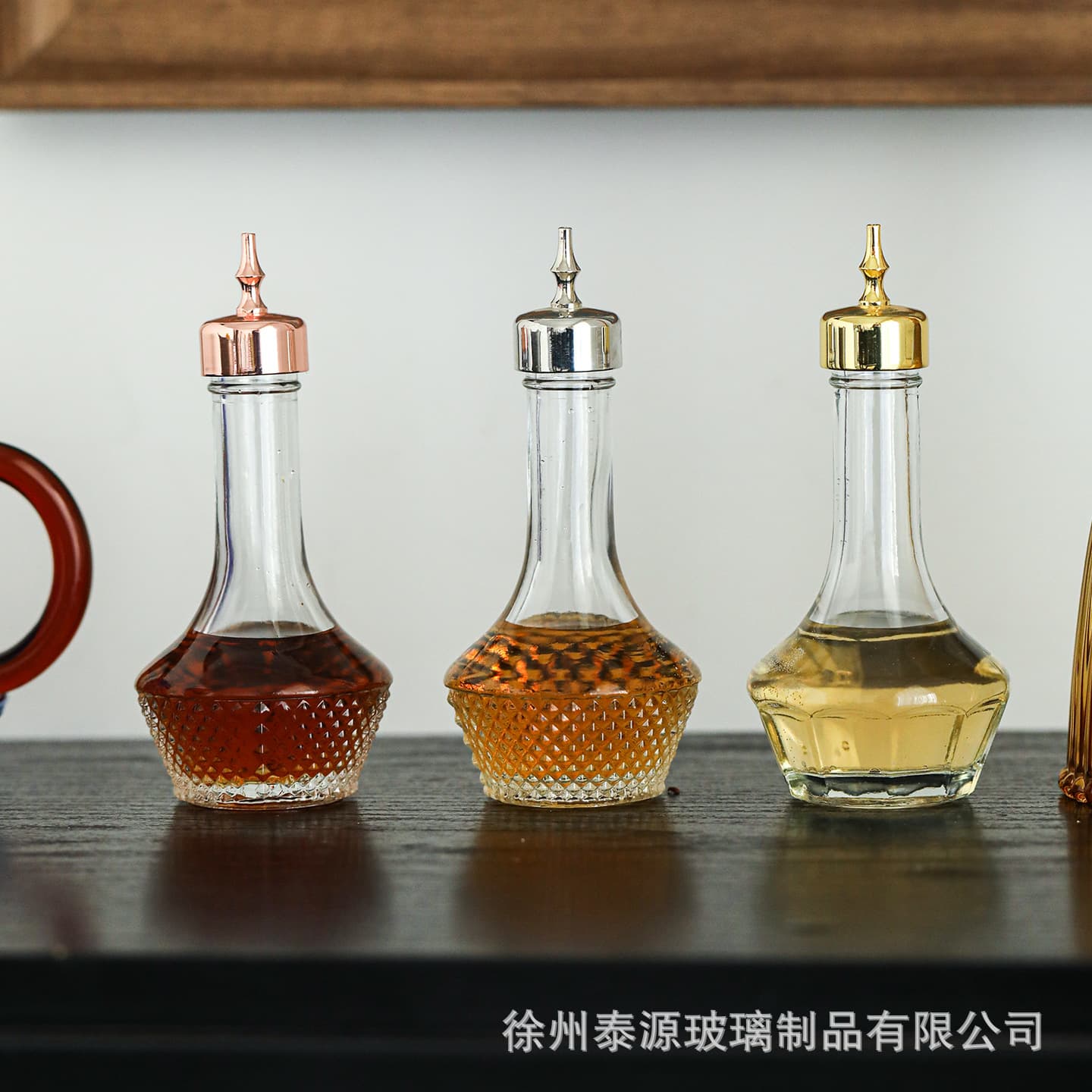 Japanese style 50ml transparent glass bottles, bitters bottles, bar cocktail liquid seasoning dispensers with droppers, wholesale