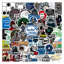 New Hacker Graffiti 50 Stickers Waterproof Luggage Laptop Scooter Water Cup Stickers Wholesale