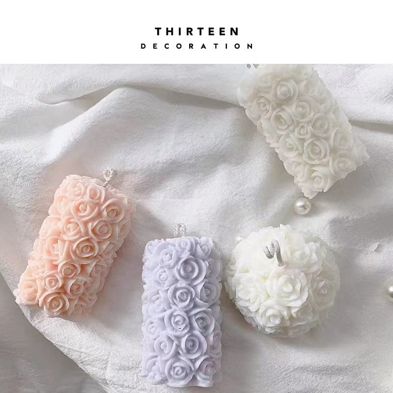 3D Rose Sunflower Silicone Candle Mold Chocolate Baking Cake Decoration Fragrance Wax Candle Sunflower Shape Mould for Home Use