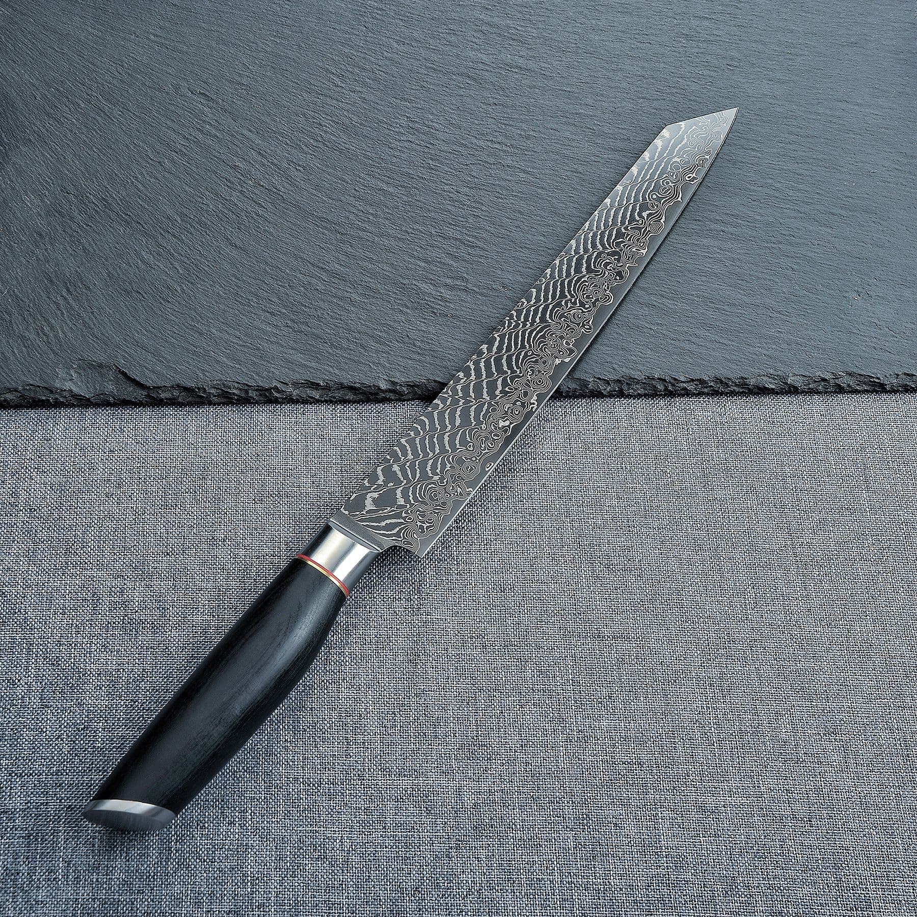 VG-10 Powder Steel Japanese Sashimi Knife, Damascus Steel Rib, Special Slicing Knife for Sushi, Fish Slicing