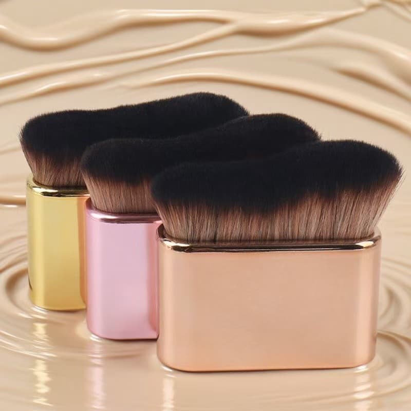 Large wavy foundation brush, traceless BB cream skin care body brush, bamboo flat brush, neck brush, traceless soft bristle brush, liquid foundation brush