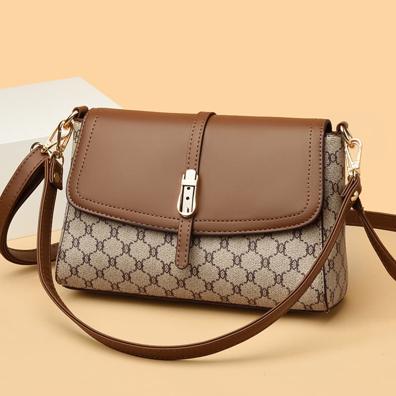 Women's Bags 2025 Crossbody Bag for Women, Color-Blocking, Small Square Bag for Middle-Aged Ladies, Women's Shoulder Bag, Lightweight, One-Piece Wholesale
