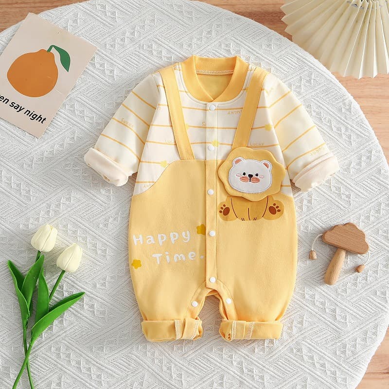 Infant Spring/Autumn Onesie, Super Cute Baby Clothes for Boys and Girls, Fall Pure Cotton Long Sleeve Romper, Outing Wear, Crawling Suit