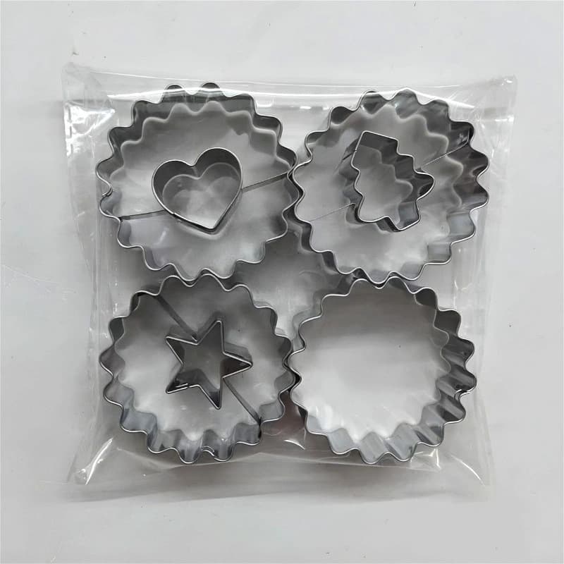 Cross-border hot selling Christmas cookie cutter Linzer cookie cutter-Fontaine Jam stainless steel cookie cutter