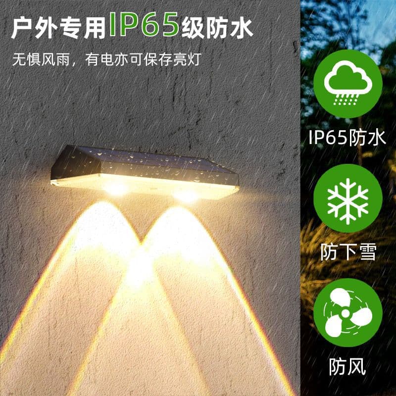 Solar Wall Washer Light Courtyard Outdoor Waterproof Terrace Balcony Wall Light Garden Atmosphere Decorative Arrangement Colored Spotlight