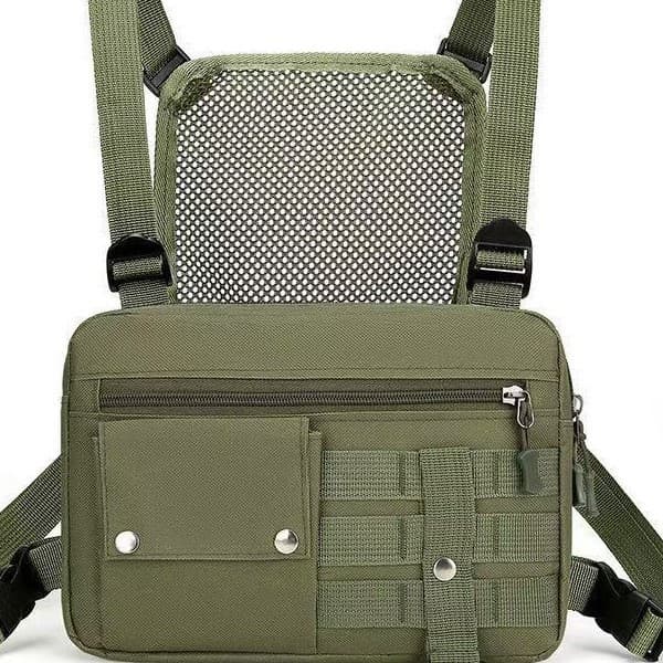 MOLLE Chest Pack Chest Rig Bag CS Field Training Expansion Attachment Pack Multi-functional Camera Bag Backpack Crossbody Casual Travel