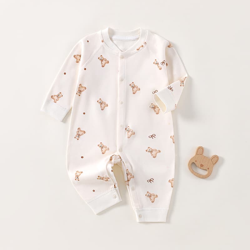 Baby Clothes Pure Cotton Class A Newborn Romper Baby Harsuit Crawling Suit Spring Autumn Seamless Anyang Children's Clothing