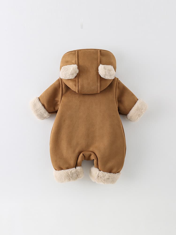 Newborn Baby Clothes Winter Fleece Cotton Padded Coat Baby Thickened Quilted Romper Cute Super Adorable Outerwear Crawling Suit