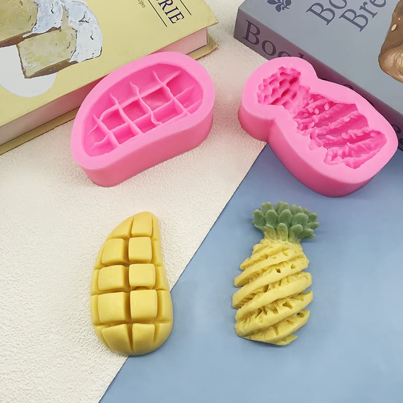 Fruit Pineapple Mango Silicone Mold Factory Direct Handmade Mold Food Grade DIY Mousse Handmade Soap Mold