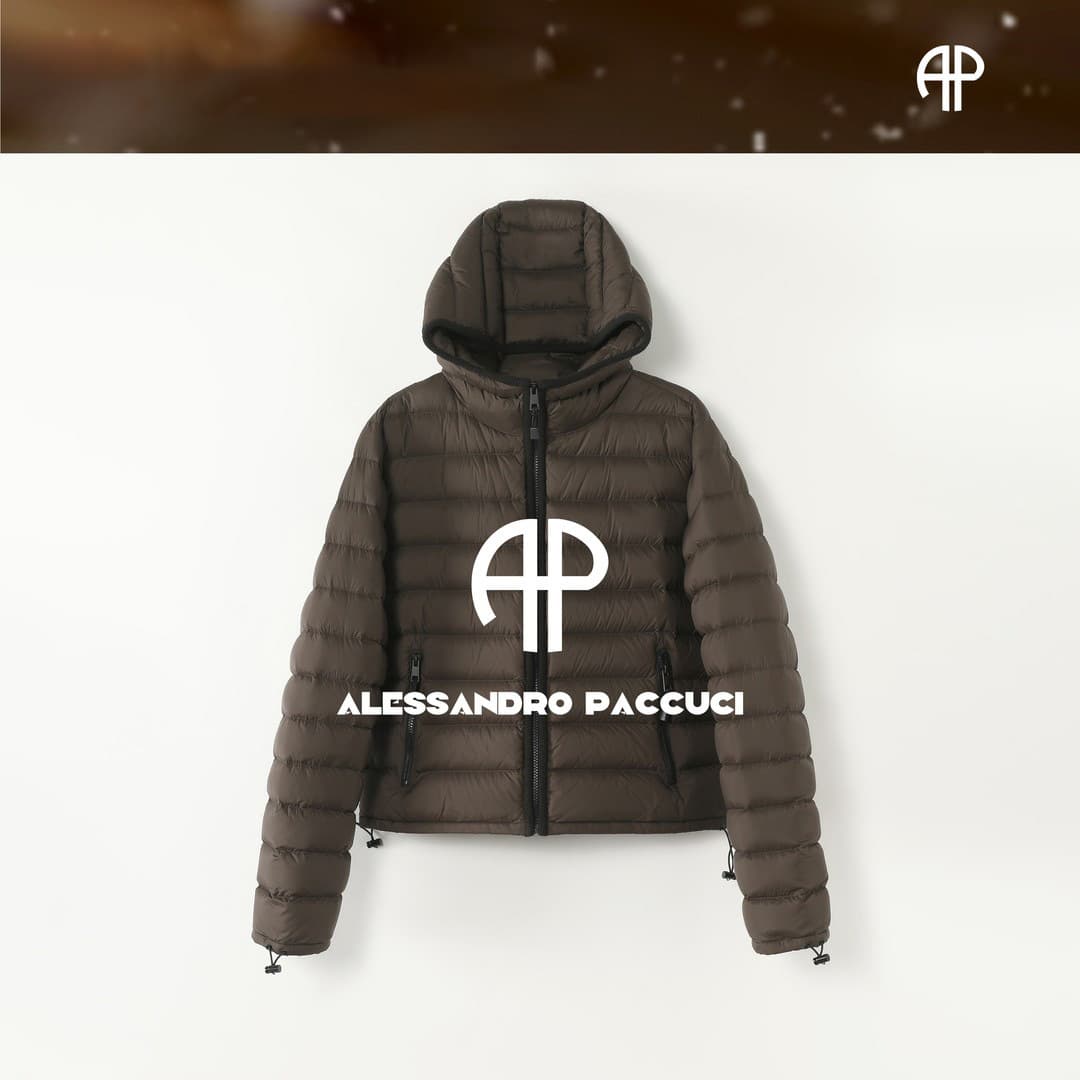 Ap Loco [Ribs Duck down] Black Label Hungarian Imported 90% White Duck Down Hooded Down Jacket / Women's Clothing # 4337