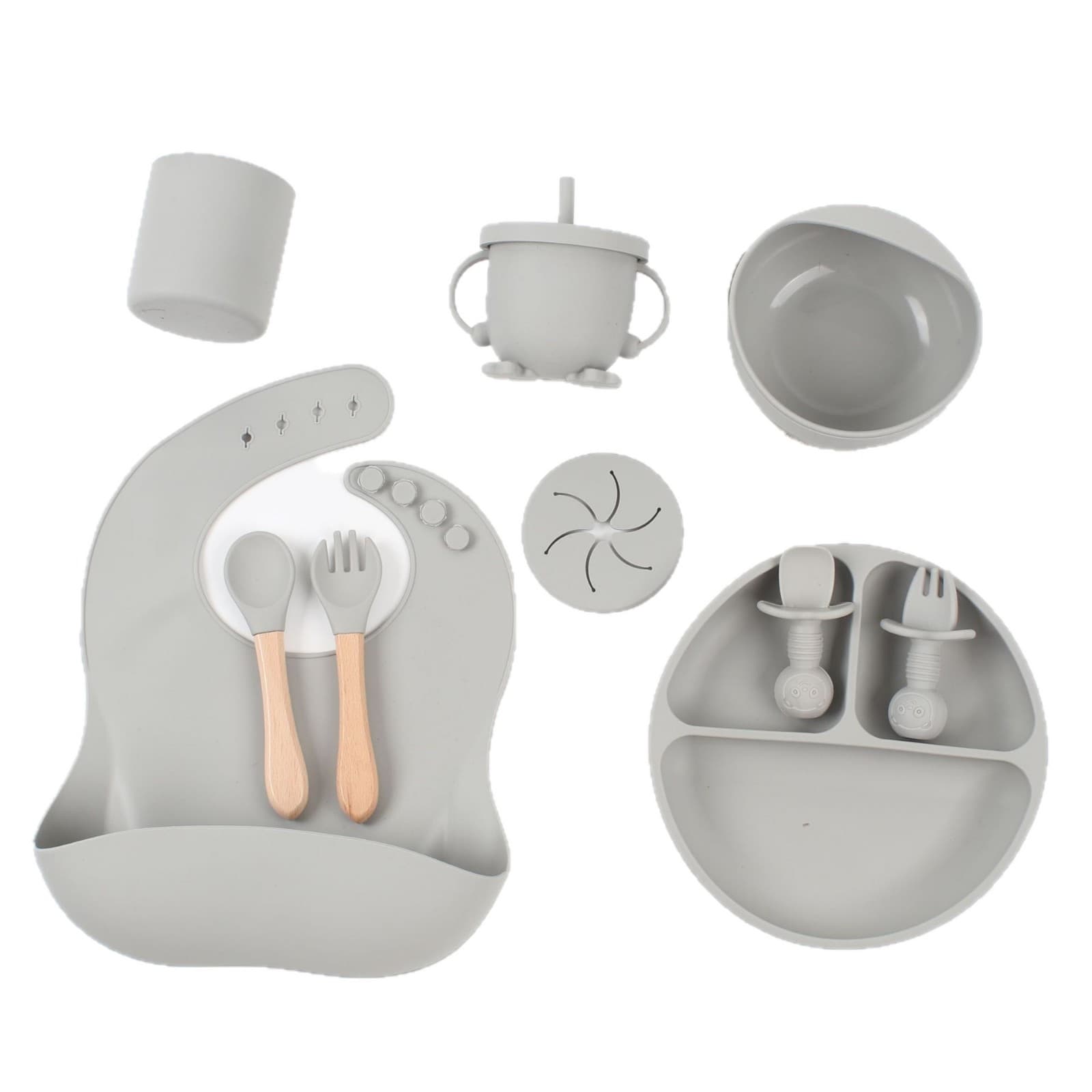 10-Piece Silicone Baby Feeding Set, Baby Food Bowl, Infant Supplies, Children Products, Baby Products Wholesale