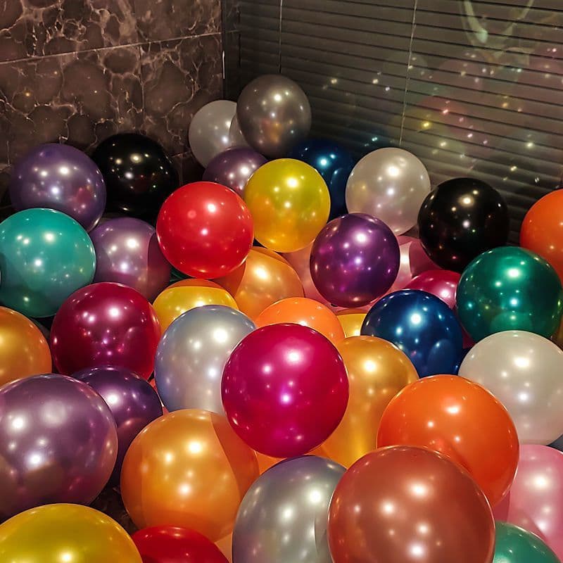 100 Thickened Balloons for Party, Children's Scene, Wedding, Birthday Decoration, Colorful Balloons for Inflation