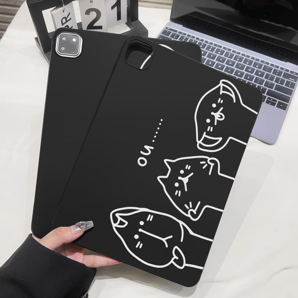 Funny Cat is suitable for Apple iPad 10.5-inch protective case, Xiaomi Pad 6, and Samsung Tab S7 thin and light soft case
