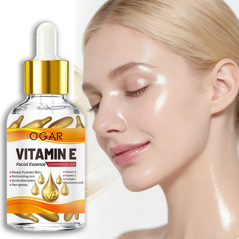 OGAR Pure English Vitamin E Facial Moisturizing Serum, Hydrating Skin Firming Brightening Serum