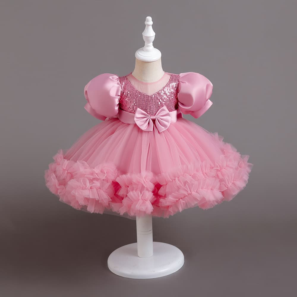 Princess Dress Women's Children's Puffy Tulle Flower Girl Dress Wedding Dress Concert Performance Outfit Hostess Evening Dress