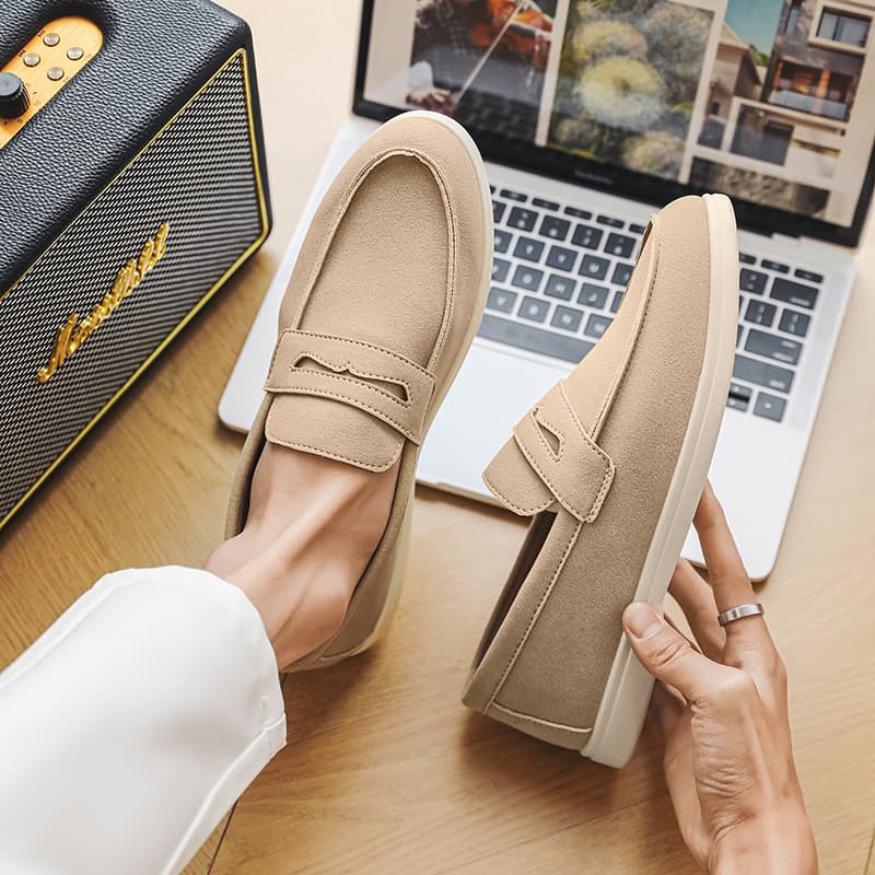 B-6 Cross-border New Lightweight Slip-on Loafers British Casual Penny Loafers Flat Men's Shoes
