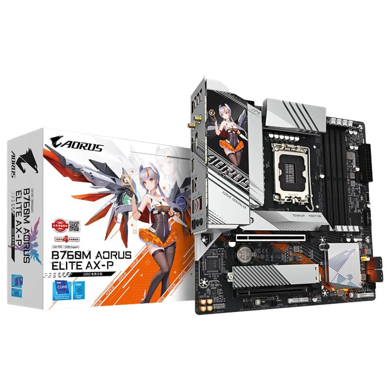 GIGABYTE B760M AORUS ELITE AX-P Desktop PC Motherboard for LGA1700