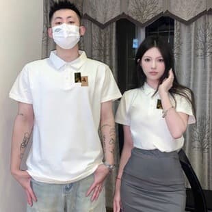 Cooling Polo Shirt Men Short Sleeve Summer New Trend American Street Style Men T-Shirt Business Spread Collar Men Shirt