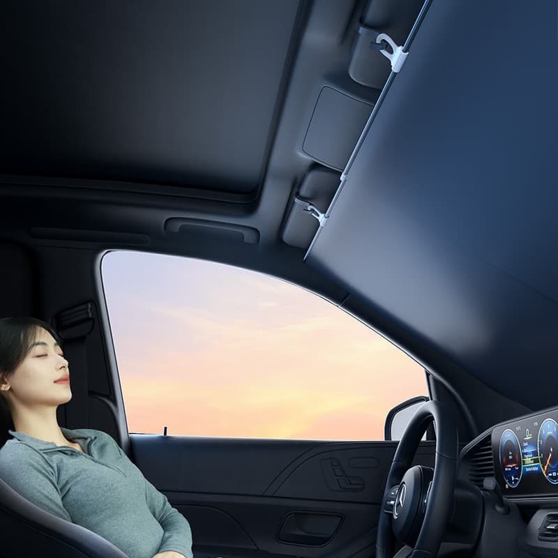Car Sun Shade Front Windshield Sun Protection Sunshade Curtain Summer Heat Insulation Cover