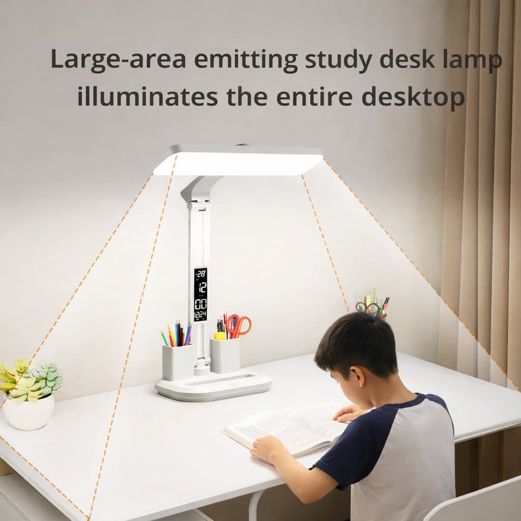Desk lamp for learning, eye protection, dormitory charging, folding desktop, anti-myopia reading desk, student-specific bedside table lamp