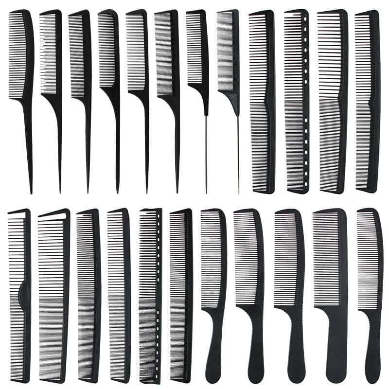 Hair Cutting Tony Cap Pointed Tail Comb Plastic Comb Steel Needle Styling Hair Comb Highlight Dye Hair Comb Hair Salon Hair Tools