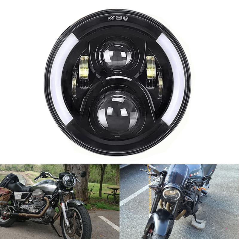 7-inch Headlight for Honda Motorcycle Front Headlight 50W Motorcycle Headlight Modification High/Low Beam LED Headlight