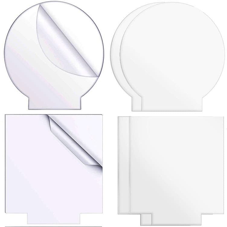 Cross-border Hot Sale Acrylic Transparent Light Panel 2mm Blank Light Panel DIY Display Suitable for LED Light Base Display